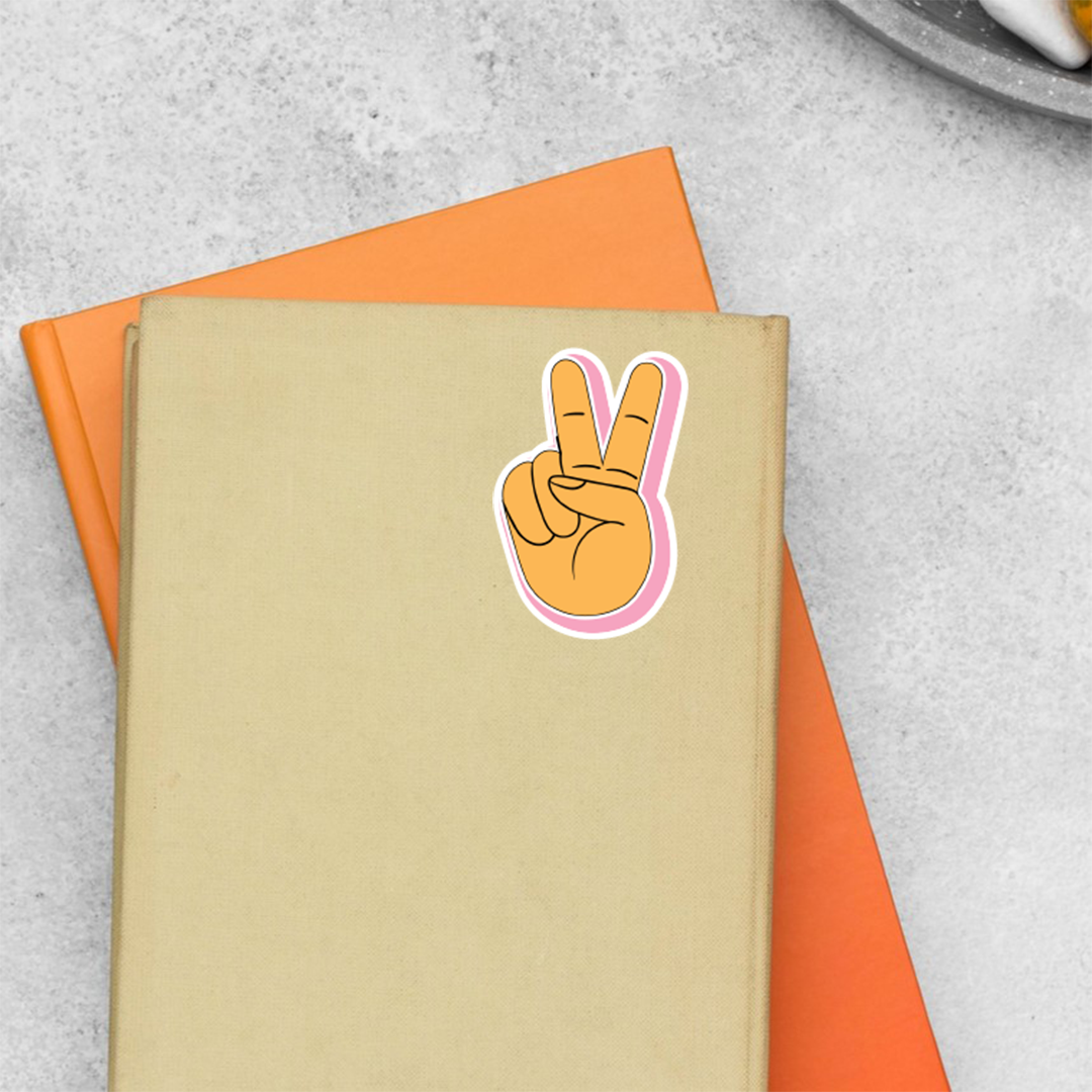 Victory Fingers Casual Stickers