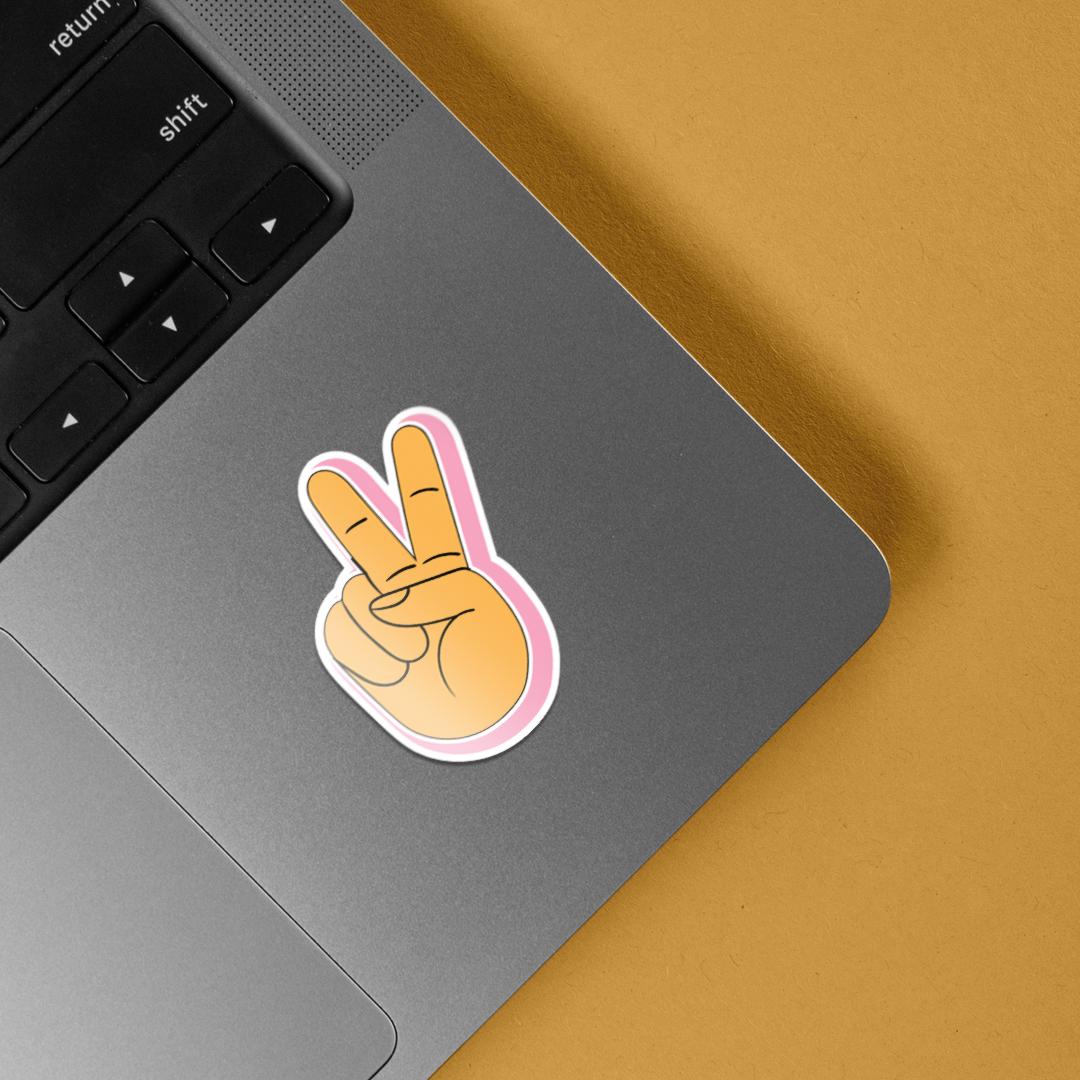 Victory Fingers Casual Stickers