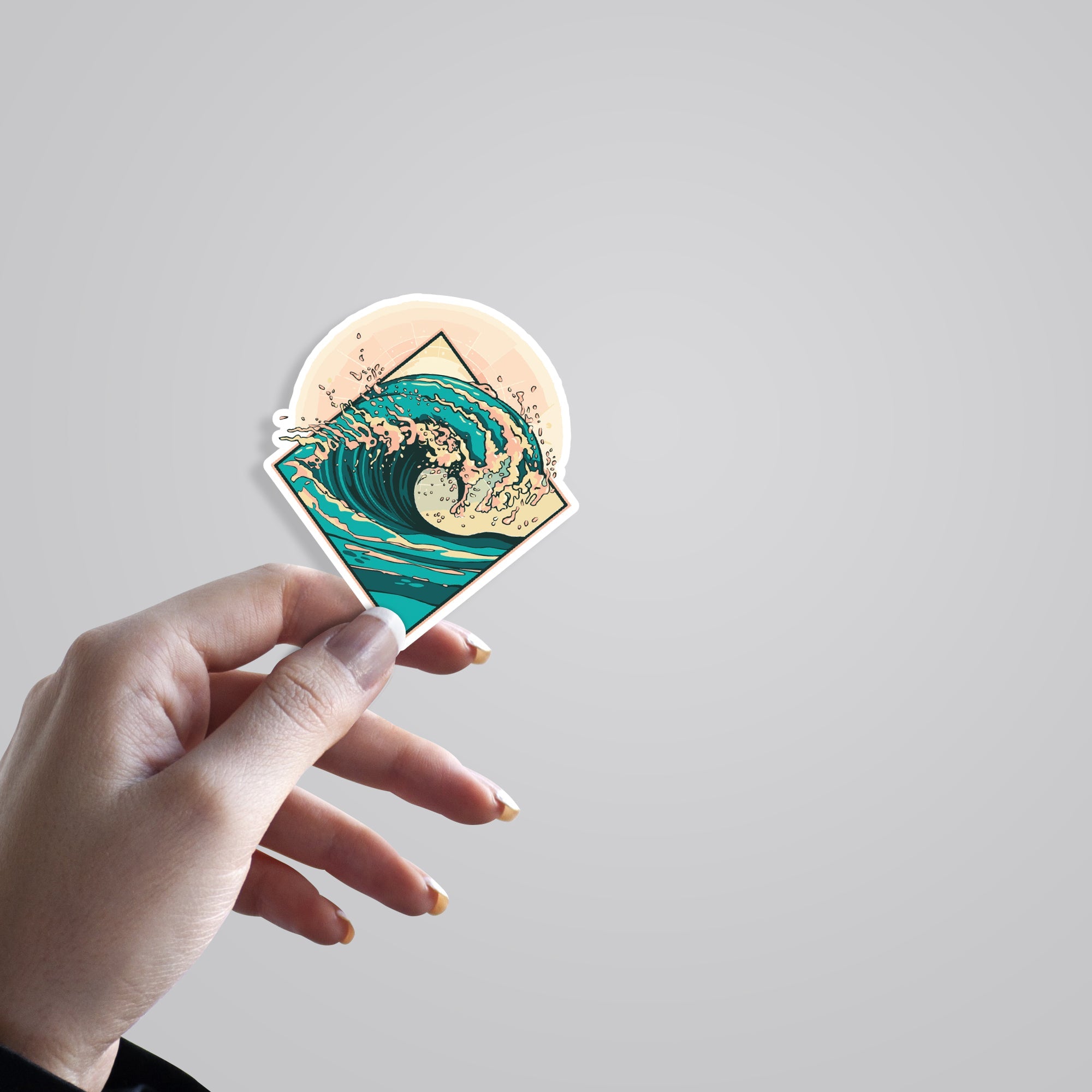 Wave in Hokusai Style Casual Stickers