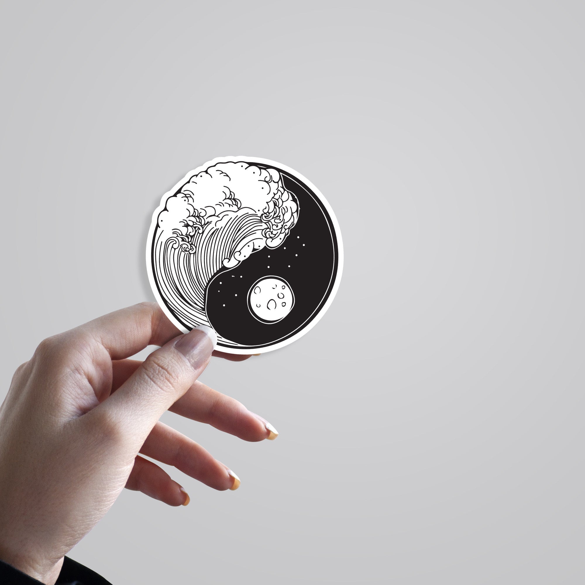 Yin Yang Tides Casual Stickers