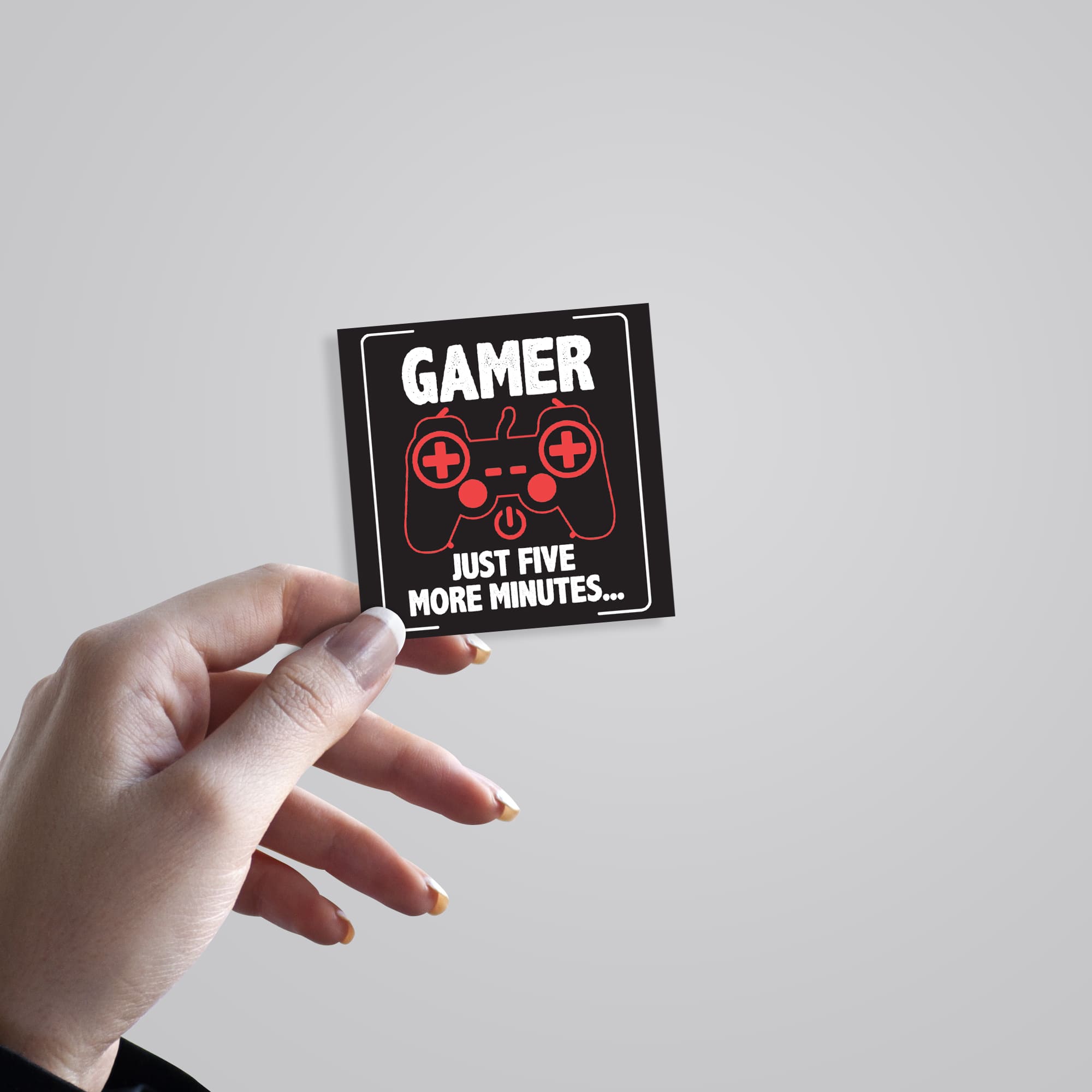Gamer Just Five Minutes More Gaming Stickers