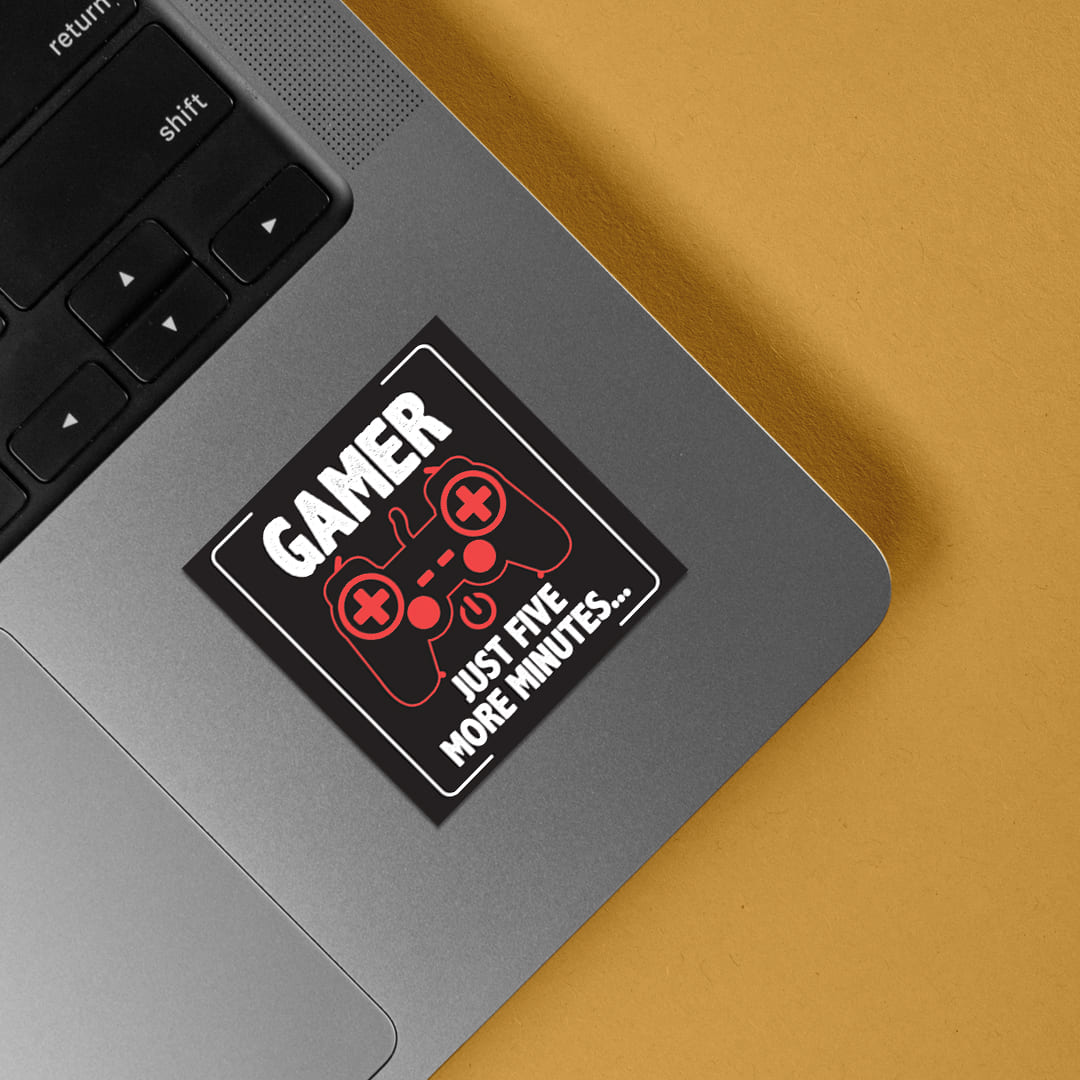 Gamer Just Five Minutes More Gaming Stickers