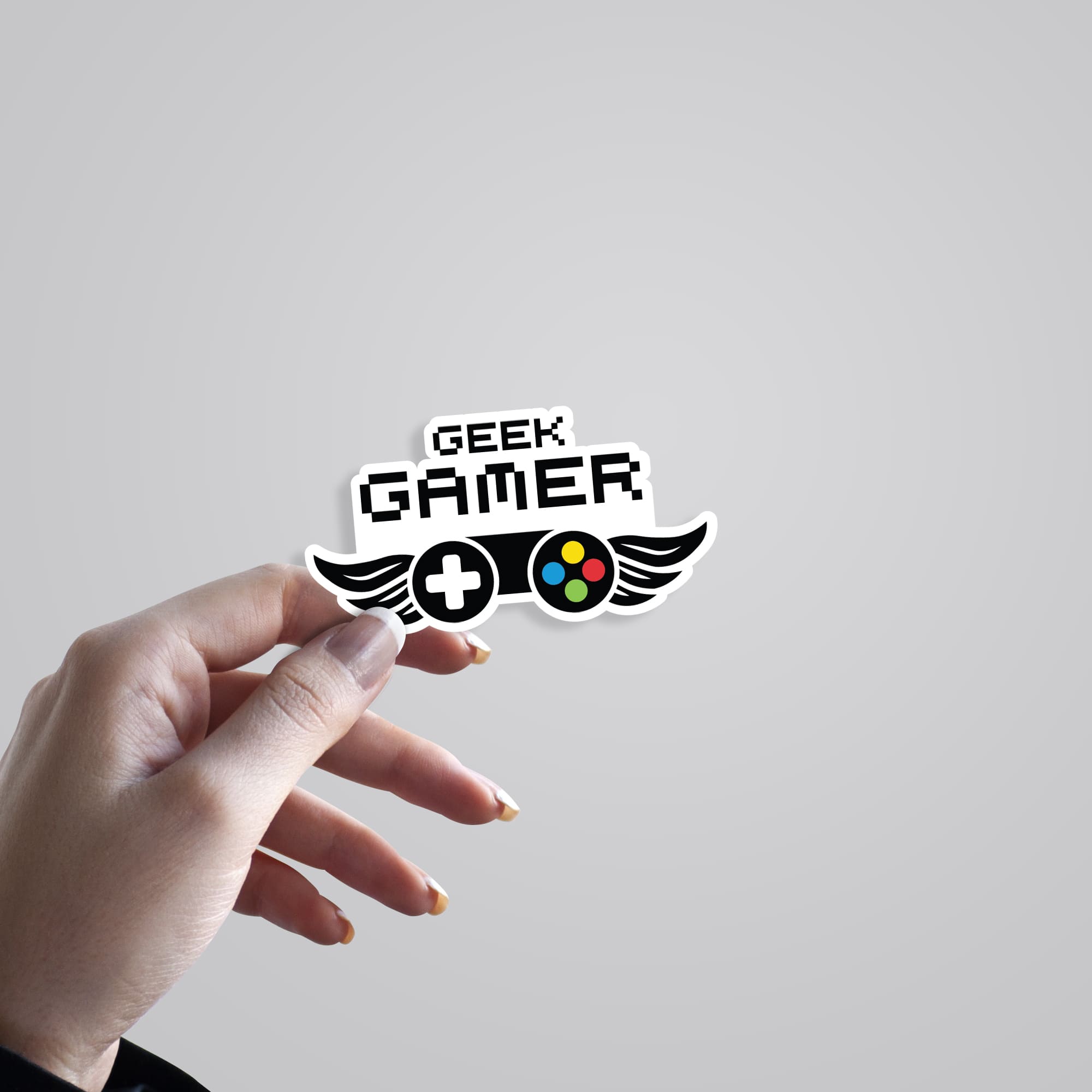 Geek Gamer Wings Gaming Stickers