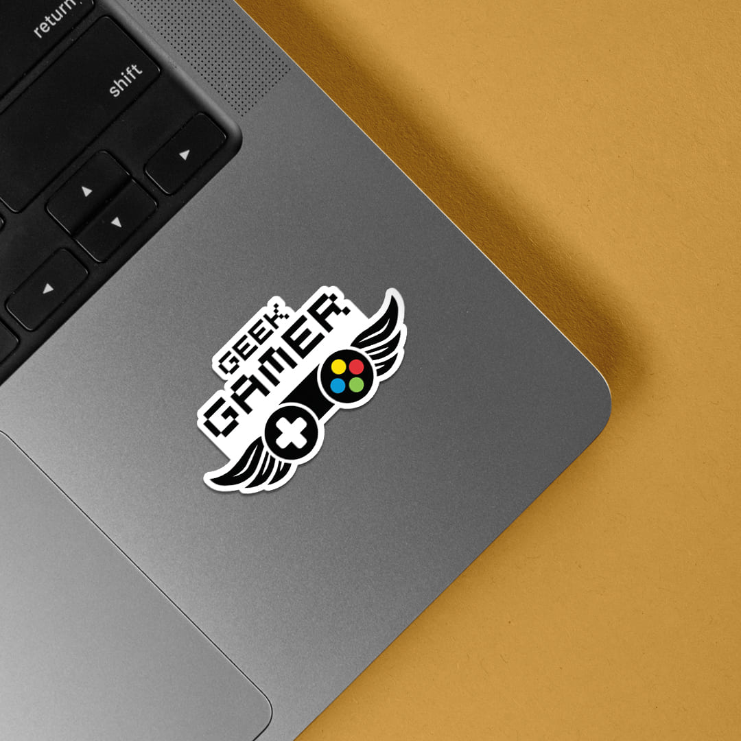 Geek Gamer Wings Gaming Stickers