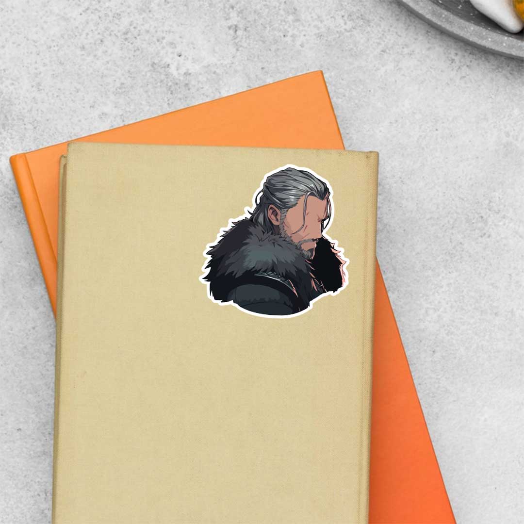 The Witcher Geralt Minimalist Gaming Stickers