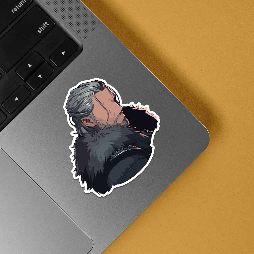 The Witcher Geralt Minimalist Gaming Stickers