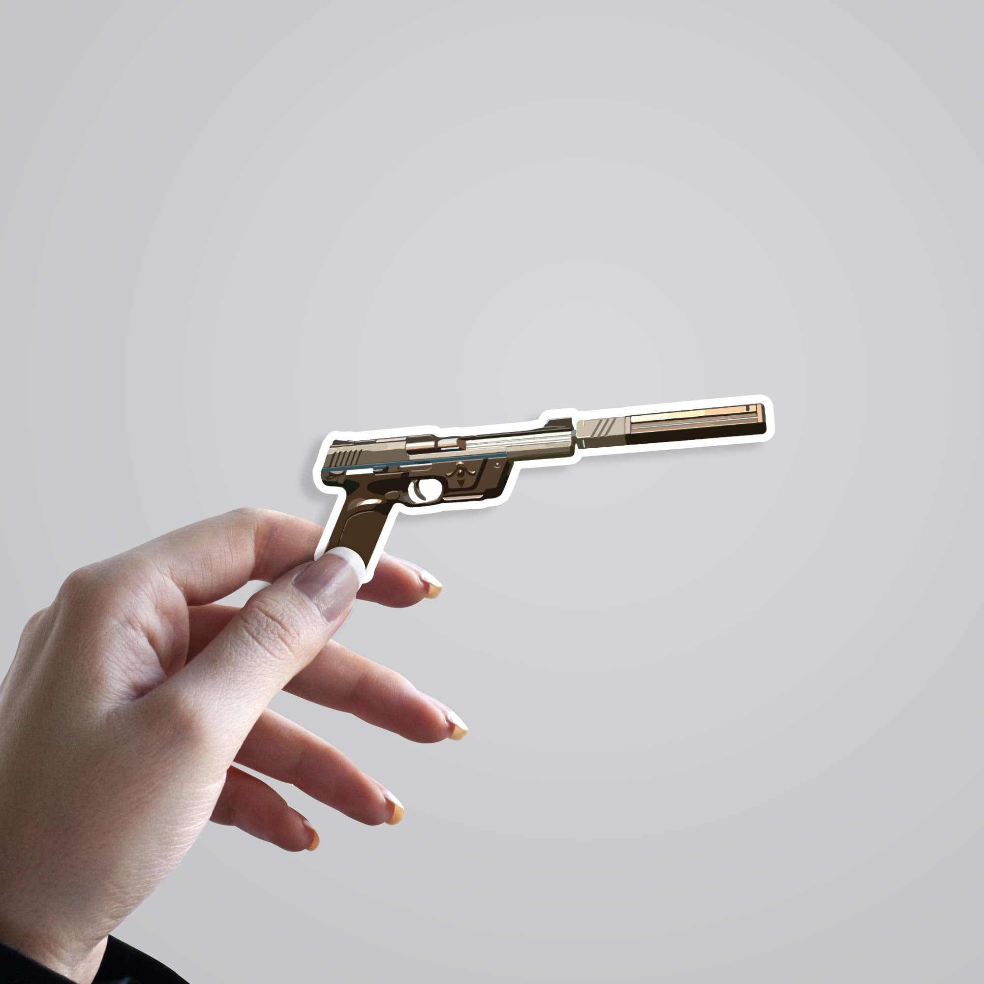 Valorant Cypher Hush Ghost Gun Gaming Stickers