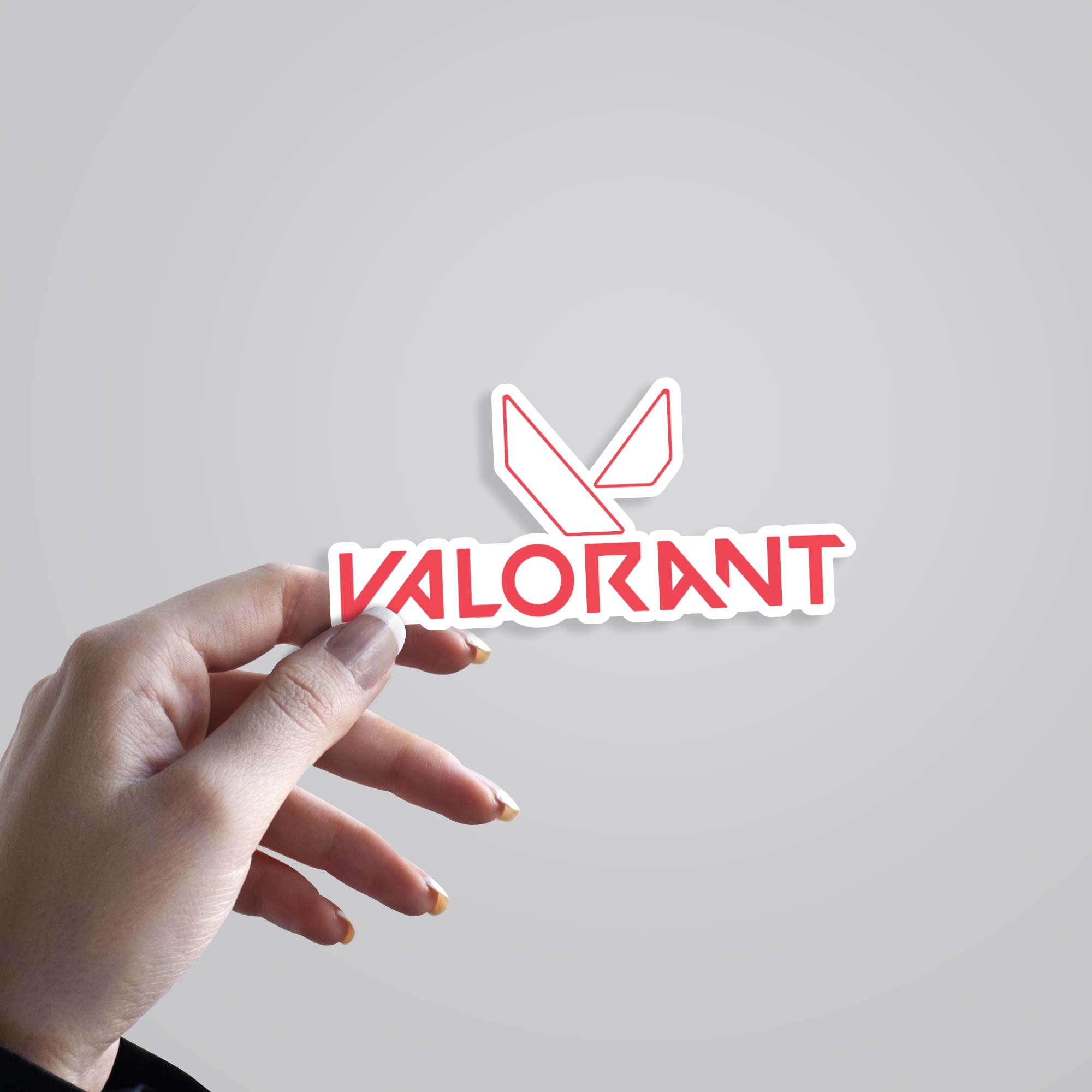 Valorant Logo in Coral Gaming Stickers