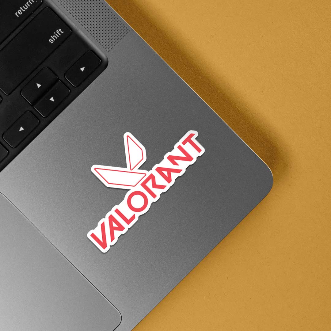 Valorant Logo in Coral Gaming Stickers