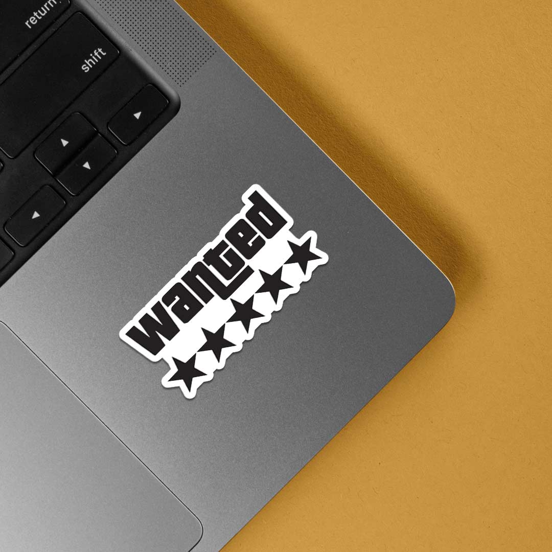 Wanted GTA Gaming Stickers