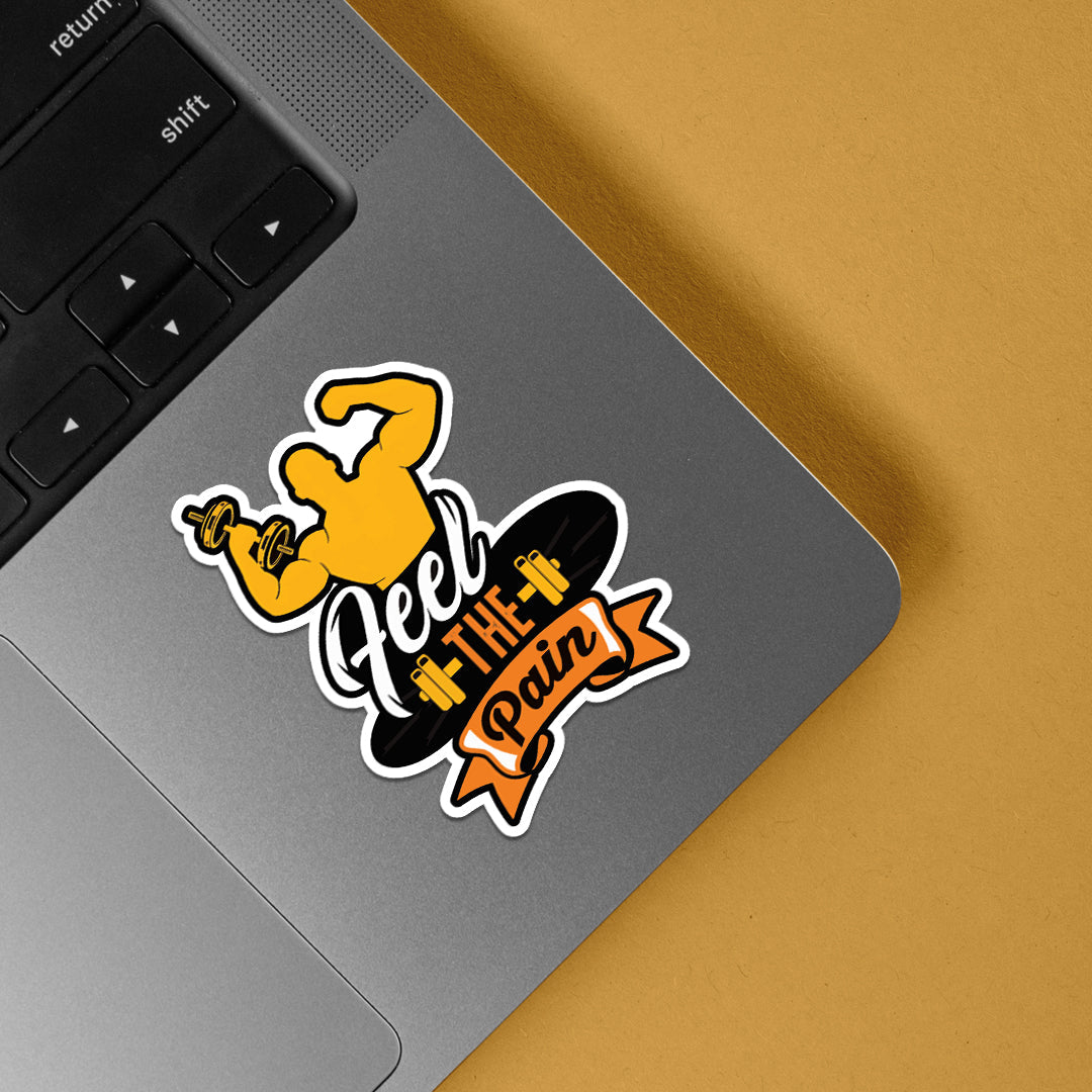 Feel The Pain Motivational Stickers