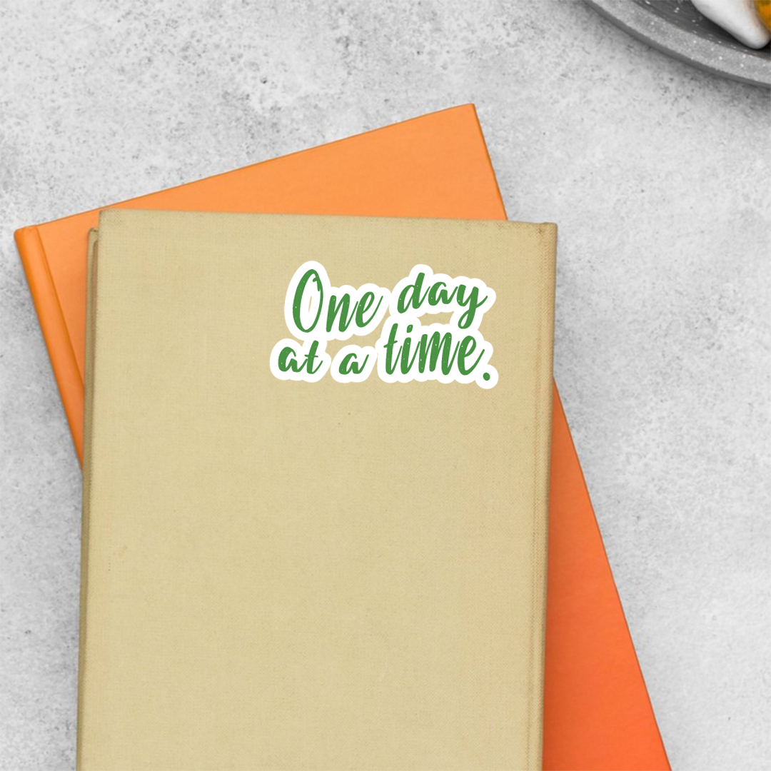 One Day at a Time Motivational Stickers