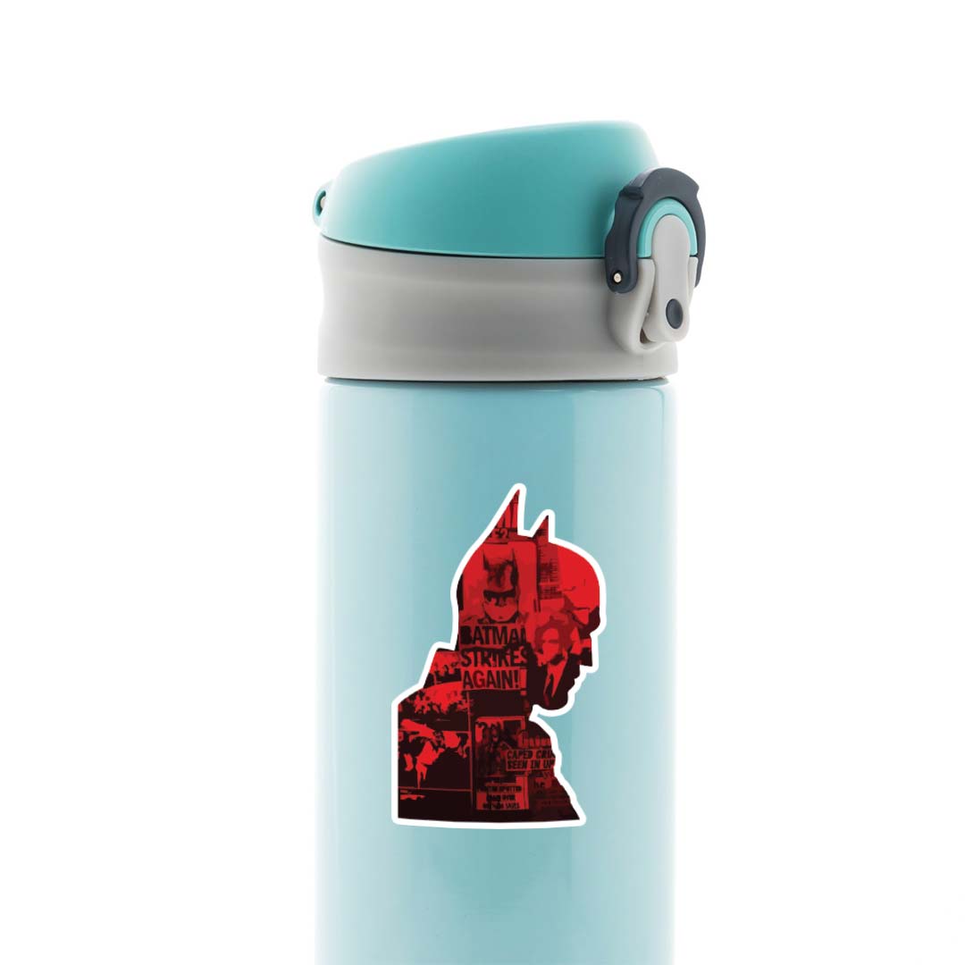 Batman Silhouette in Red Movies Stickers