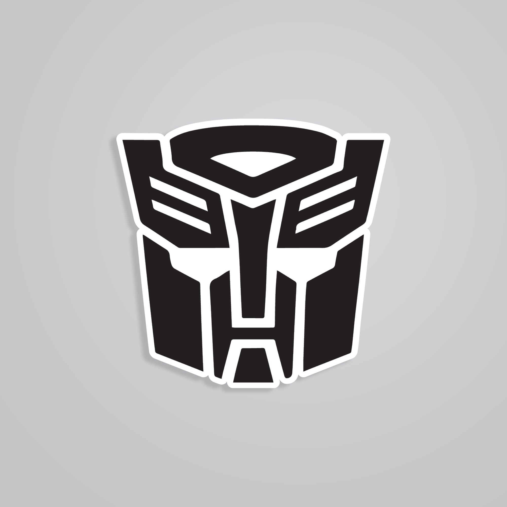 Fomo Store Stickers Movies Transformers Logo in Black & White