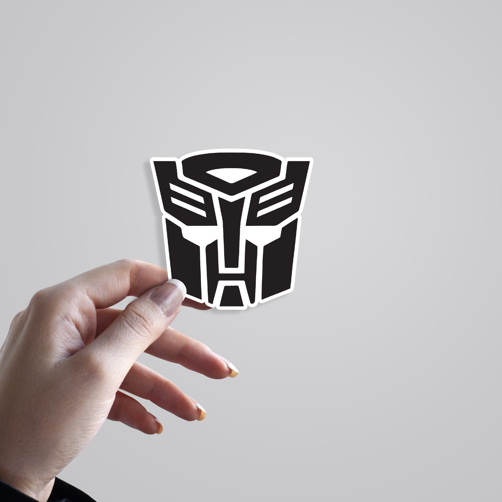 Transformers Logo in Black & White Movies Stickers