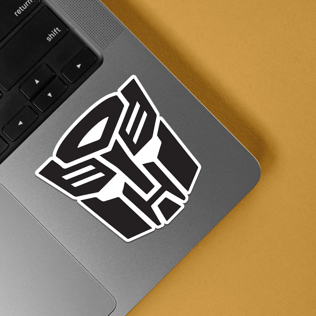 Transformers Logo in Black & White Movies Stickers