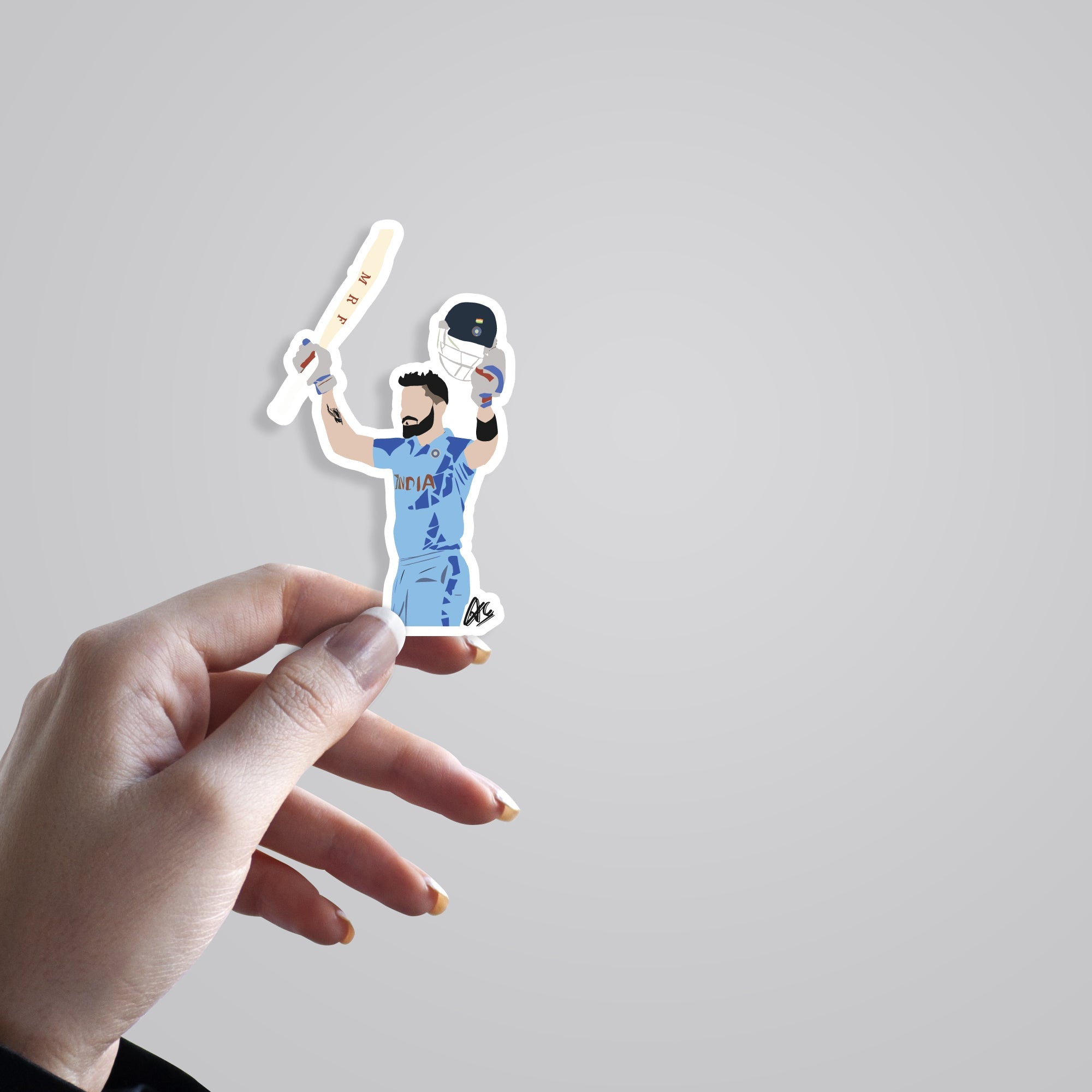 Kohli Minimalist Sports Stickers