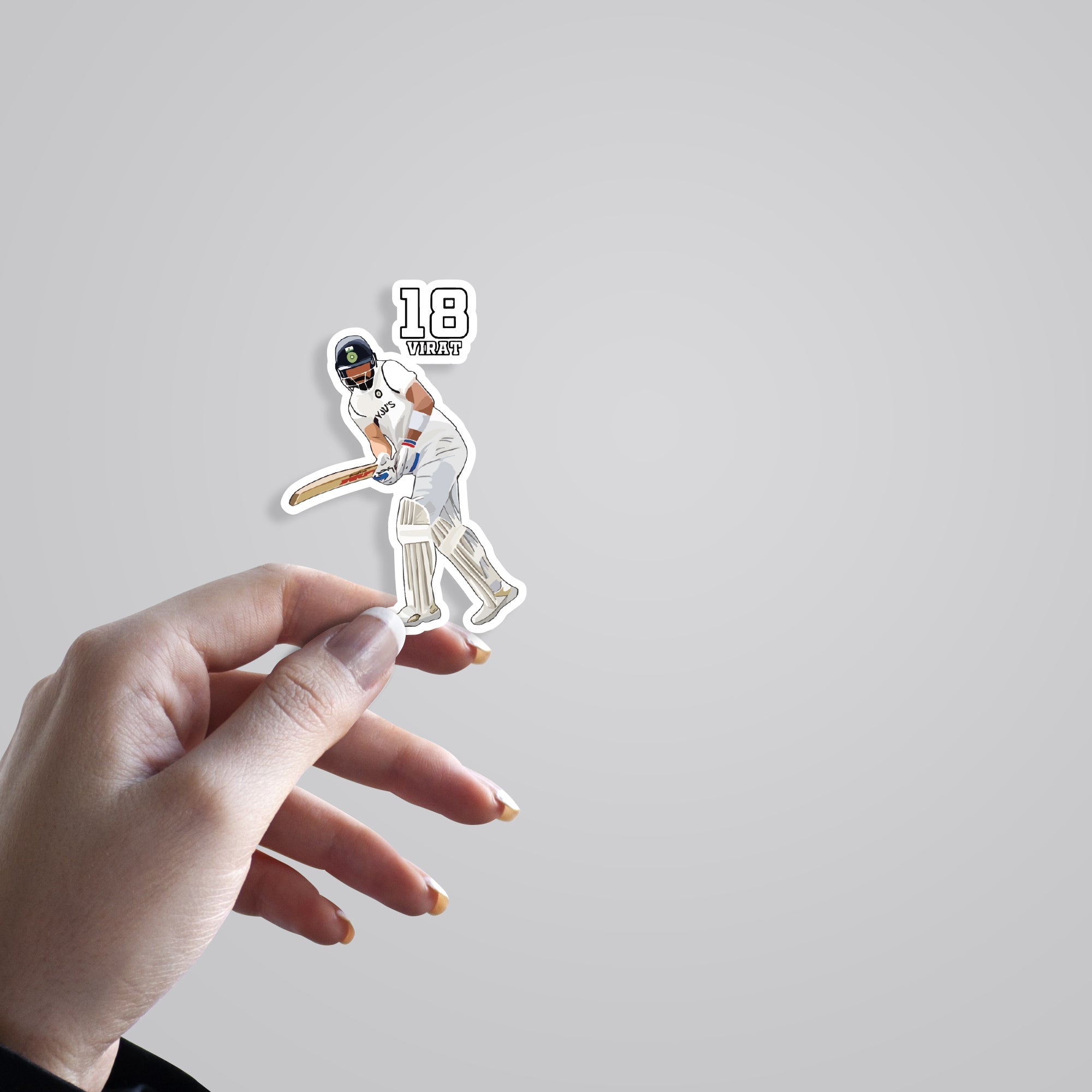 Virat In Action Sports Stickers