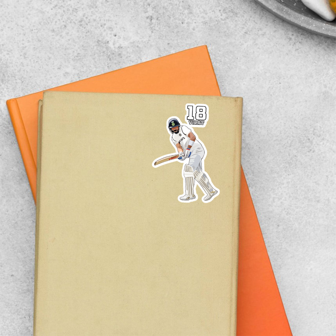 Virat In Action Sports Stickers