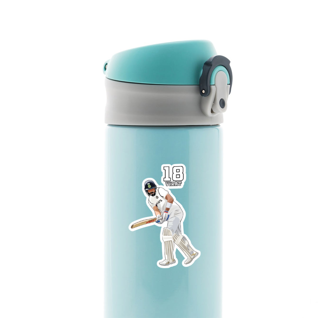 Virat In Action Sports Stickers