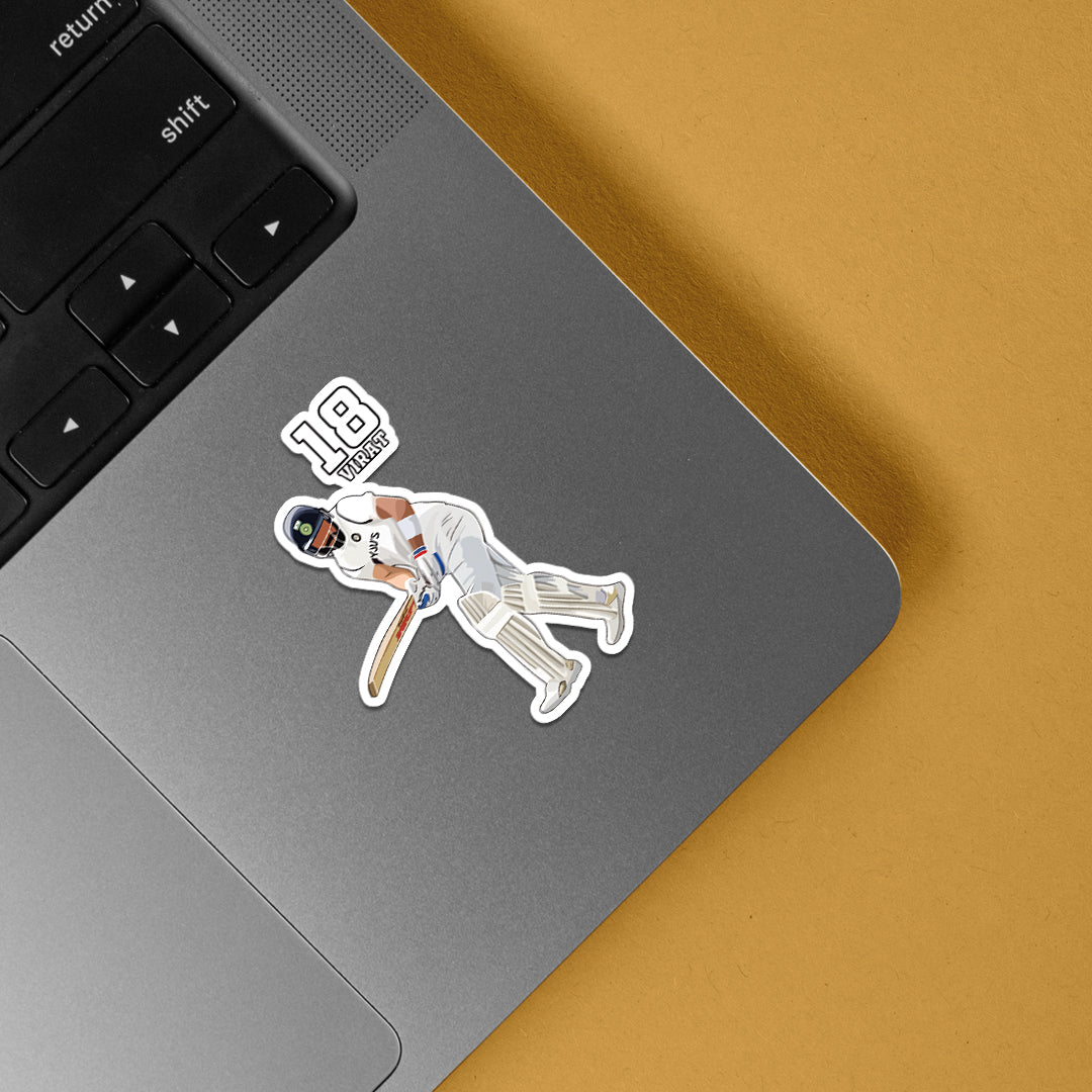 Virat In Action Sports Stickers