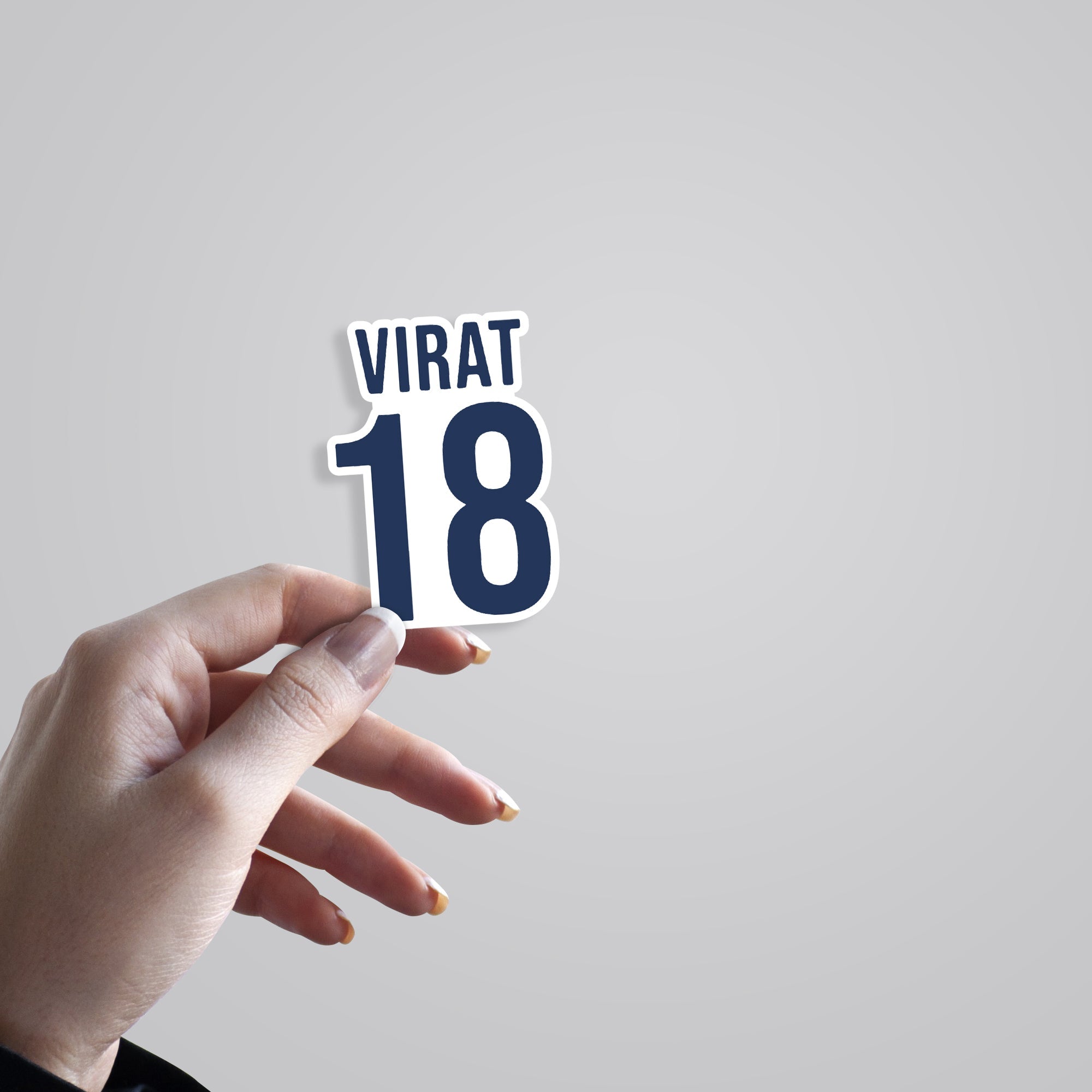 Virat's Jersey Number Sports Stickers