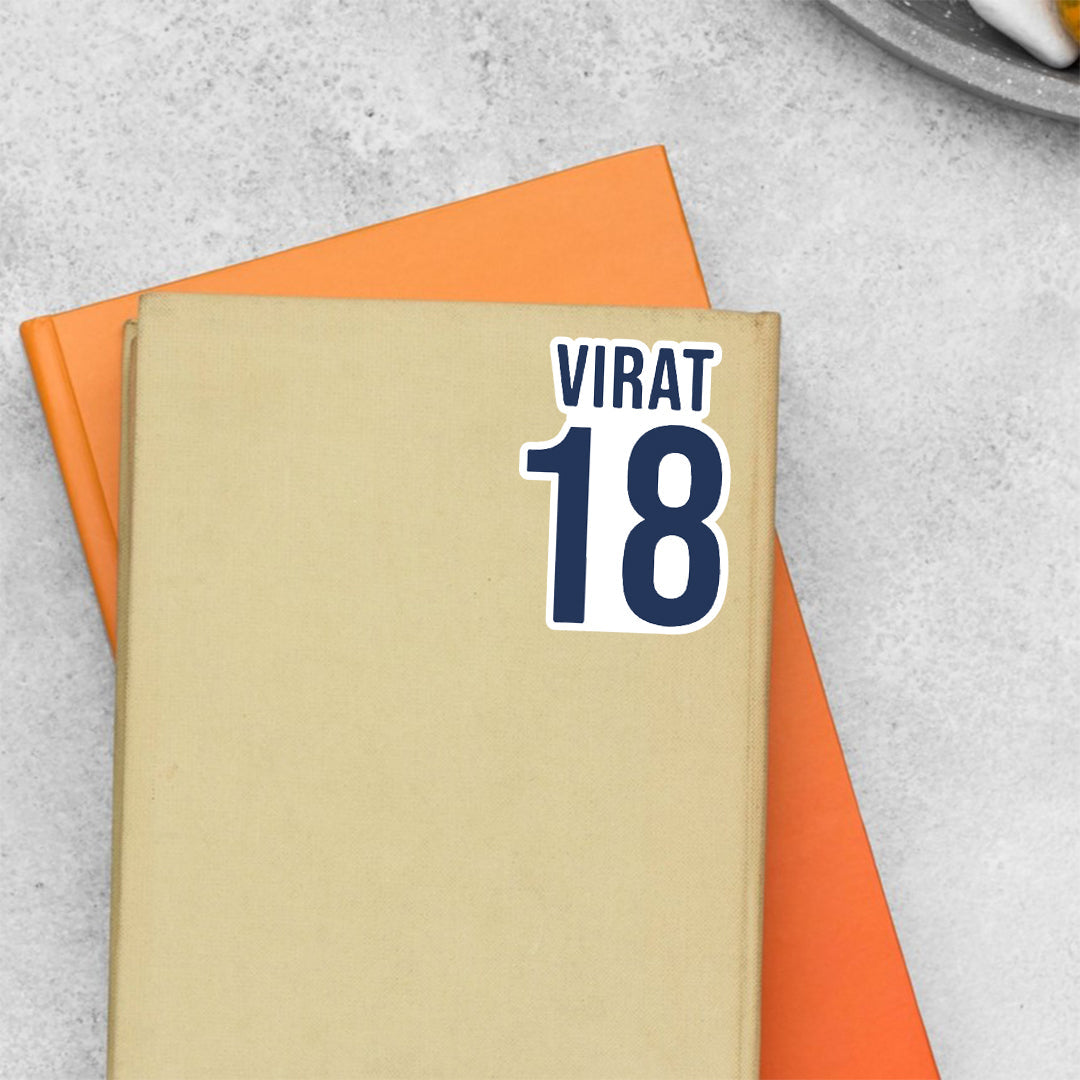 Virat's Jersey Number Sports Stickers