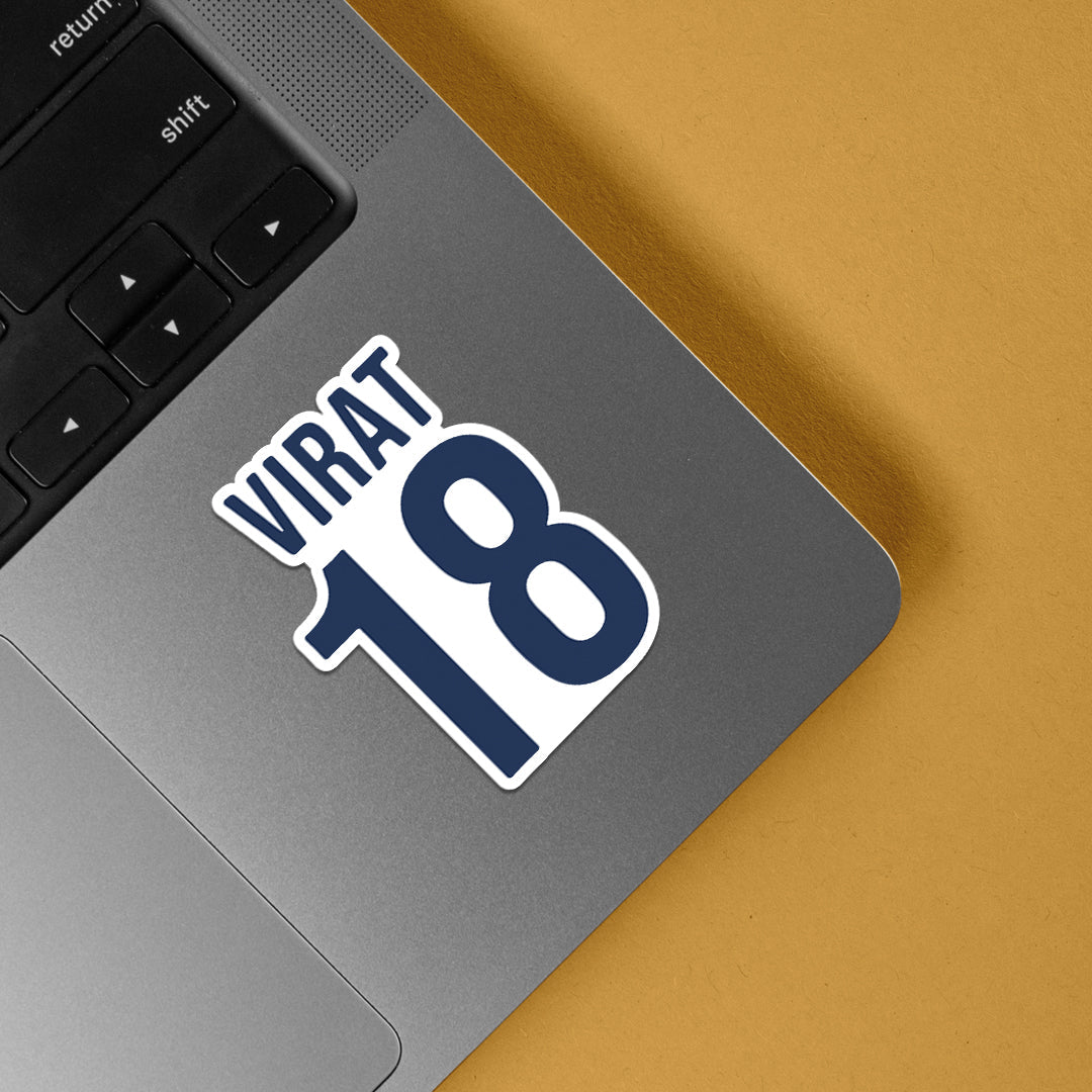 Virat's Jersey Number Sports Stickers