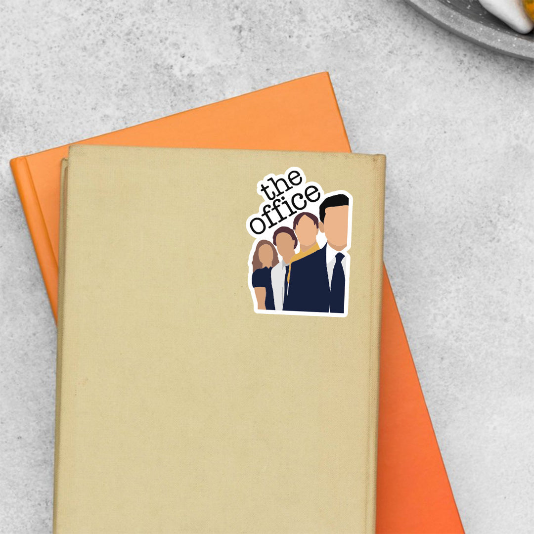 Pam Jim Dwight Scott TV Shows Stickers