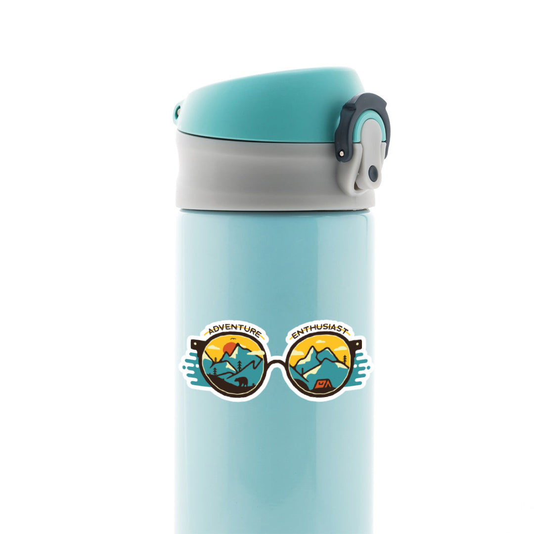 Adventure Enthusiast Glasses Travels Stickers