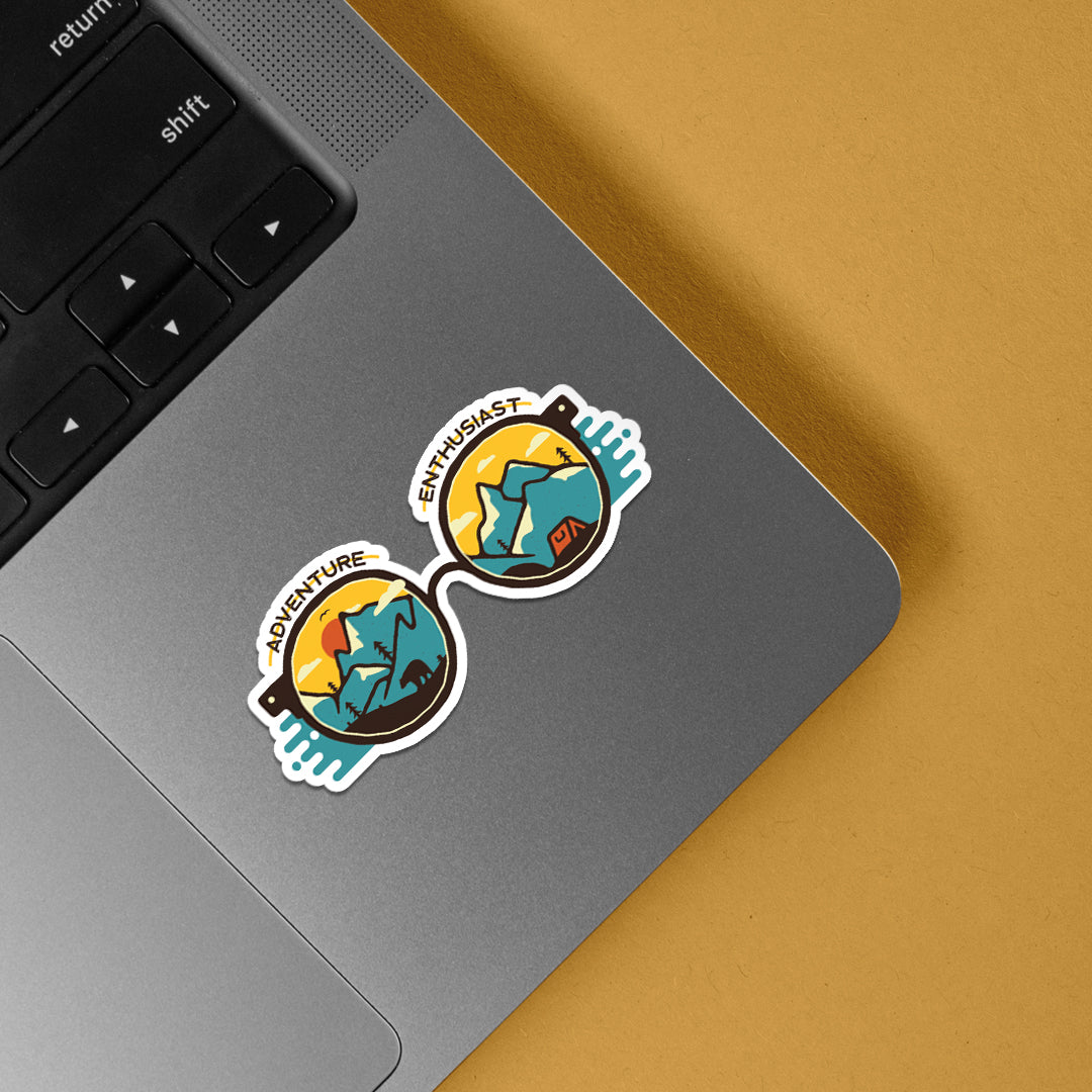 Adventure Enthusiast Glasses Travels Stickers