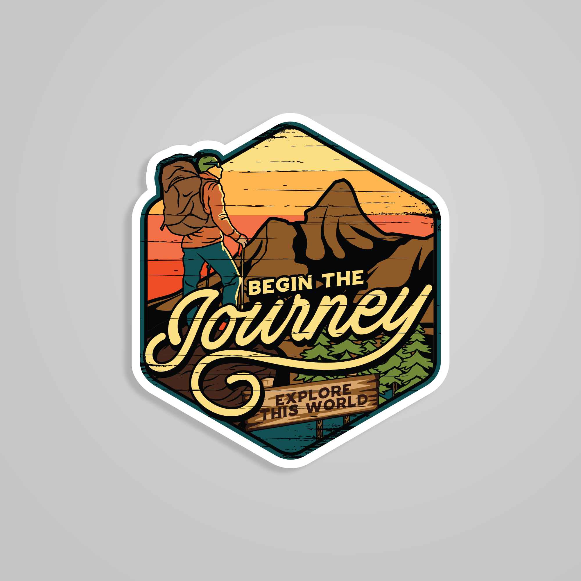 Fomo Store Stickers Travels Begin the Journey
