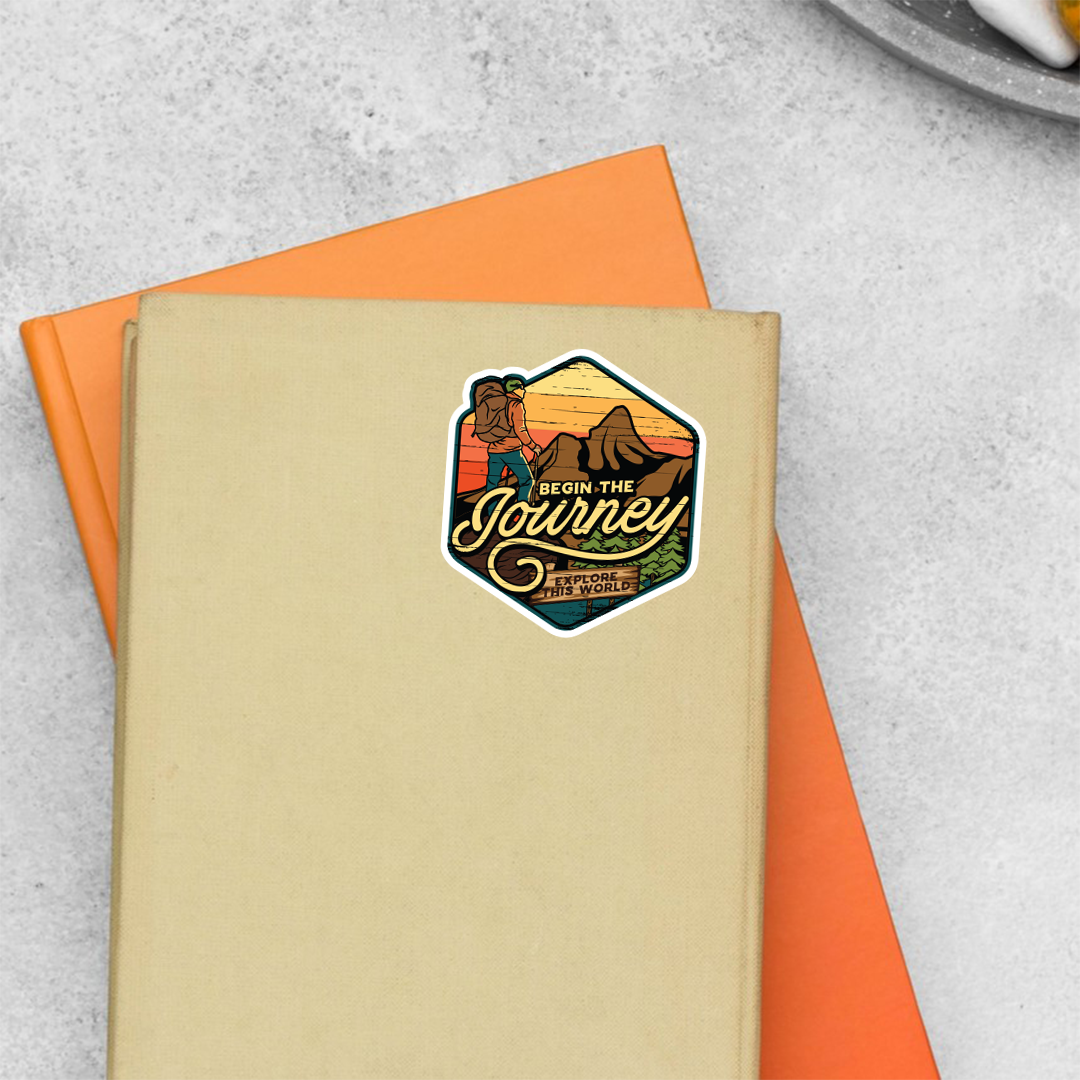 Begin the Journey Travels Stickers