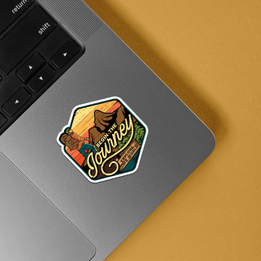 Begin the Journey Travels Stickers