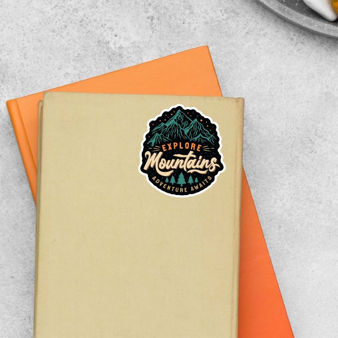 Explore Mountains Adventure Awaits Travels Stickers