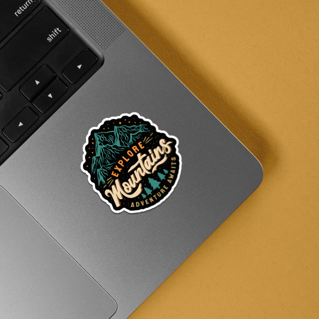Explore Mountains Adventure Awaits Travels Stickers