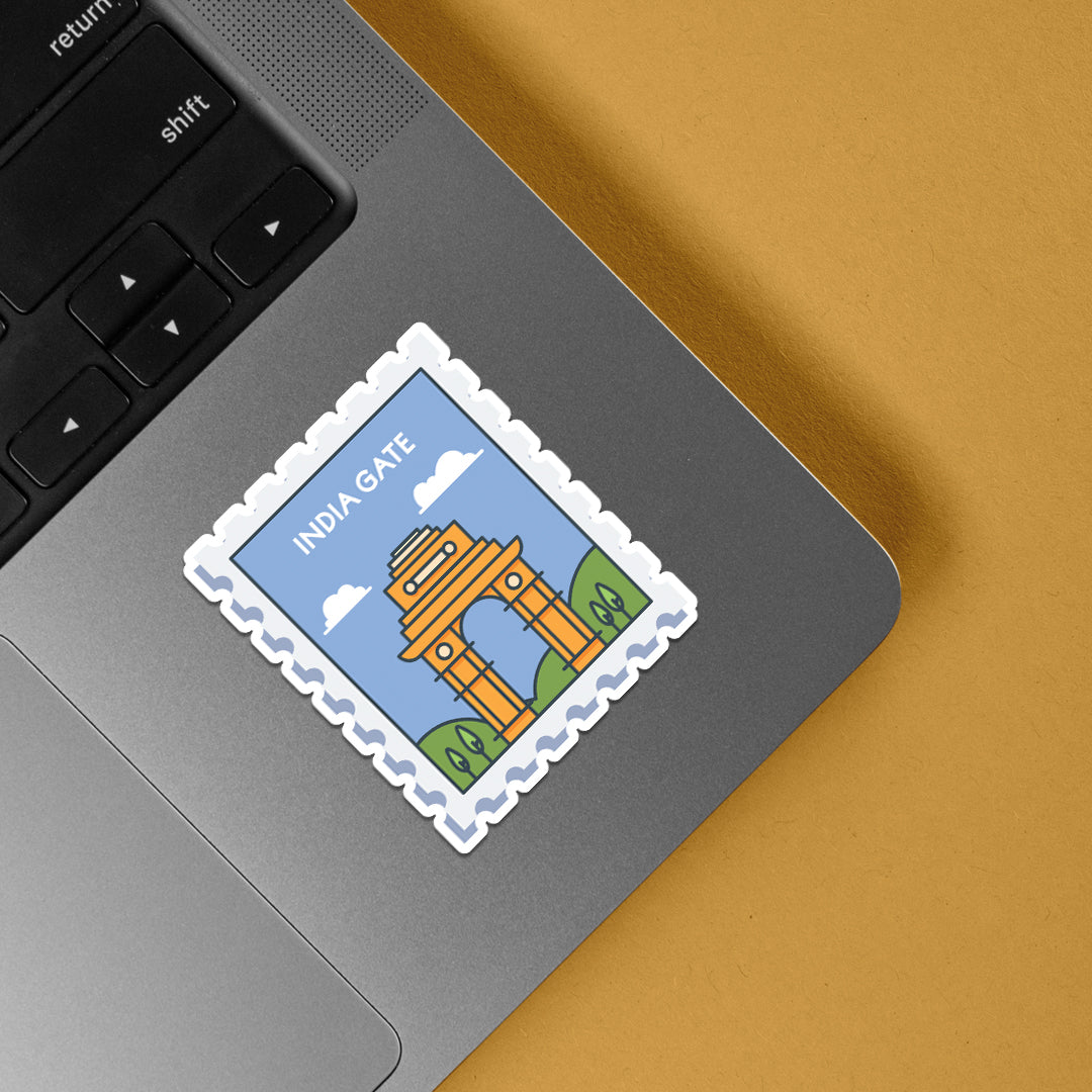 India Gate Post Stamp Travels Stickers