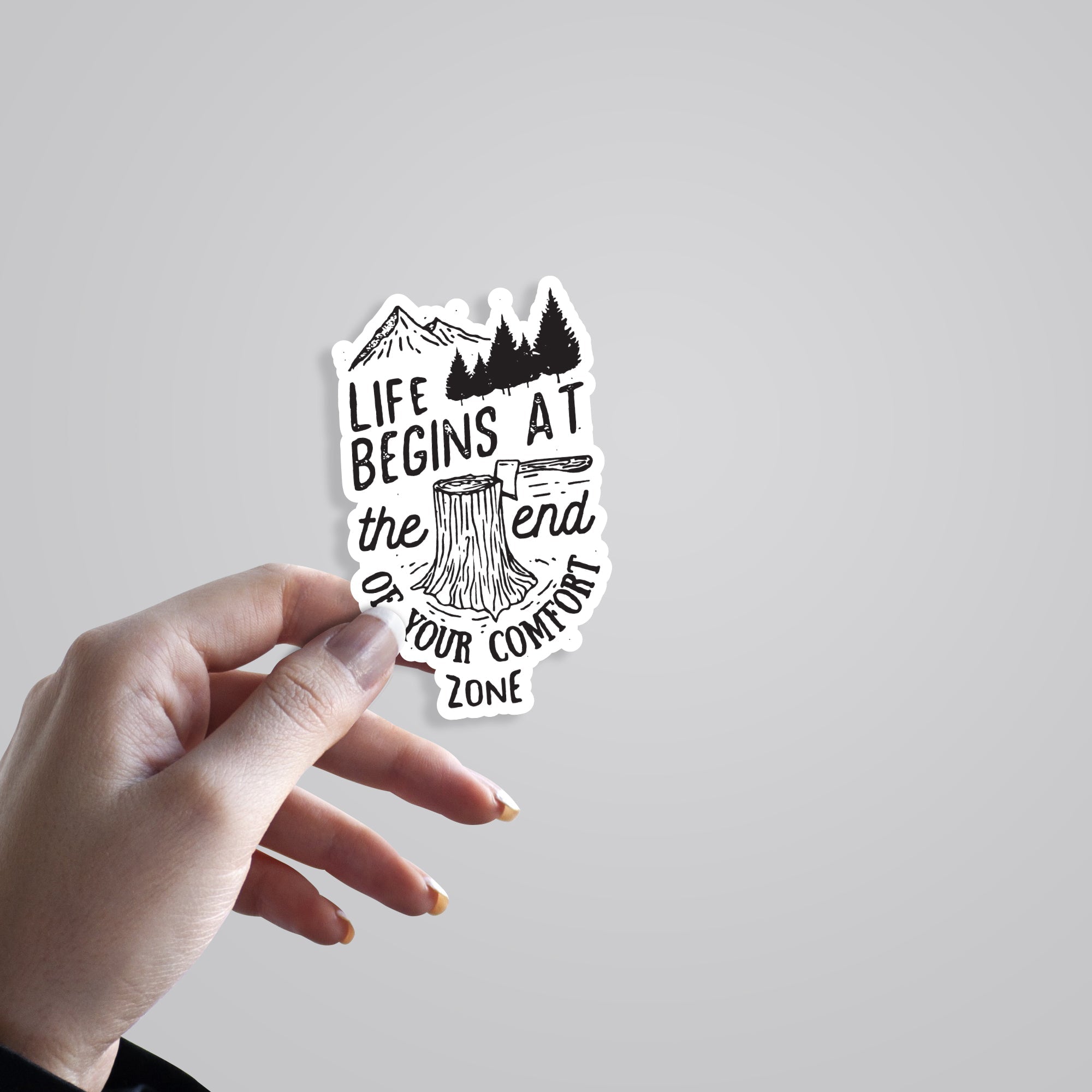 Life begins at the end of your comfort zone Travels Stickers