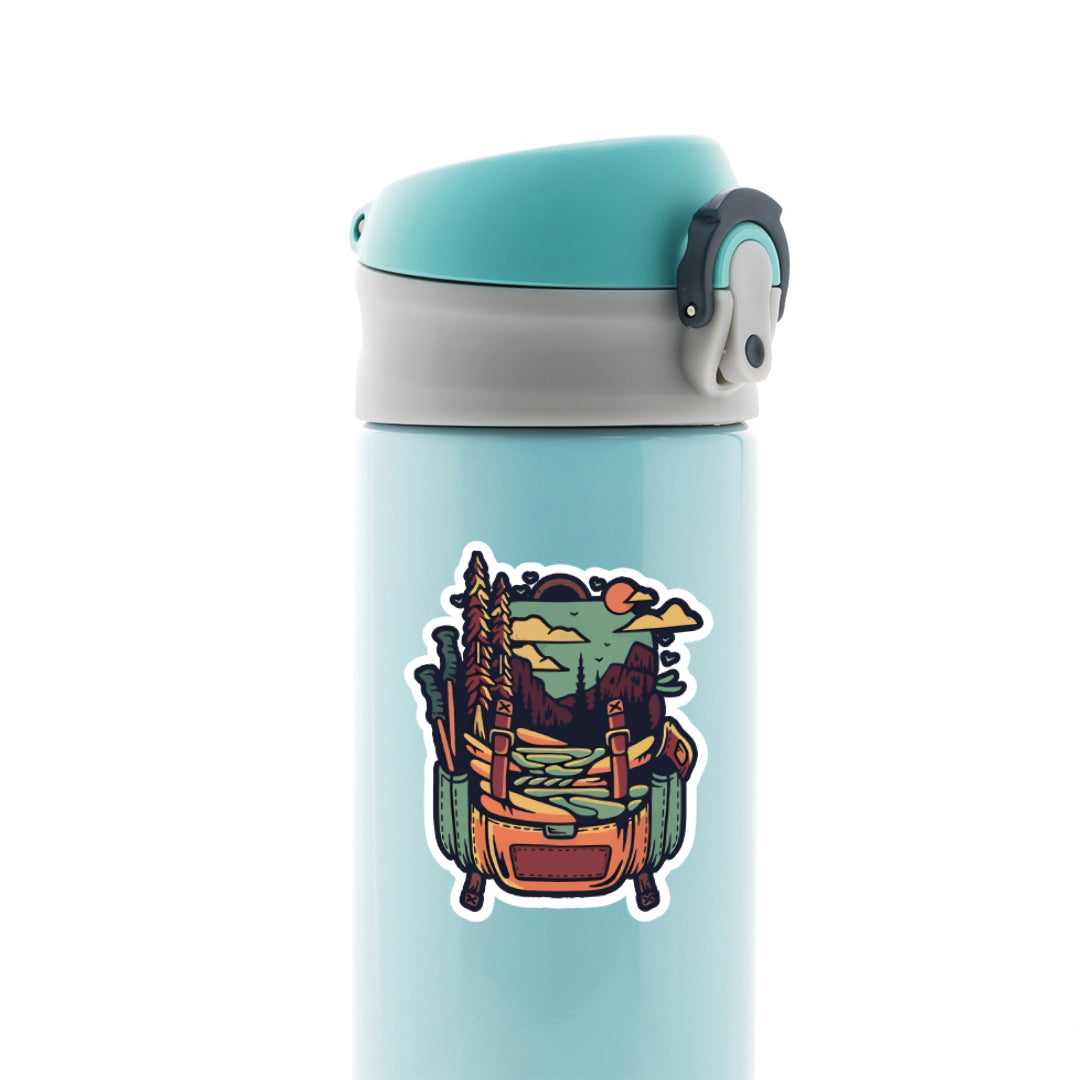 Nature Packed Backpack Travels Stickers