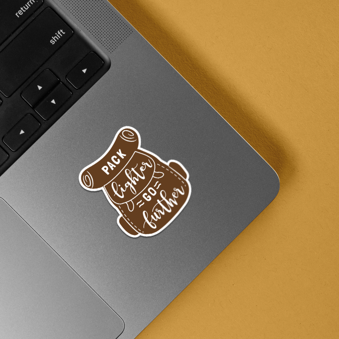 Pack Lighter Go Further Travels Stickers