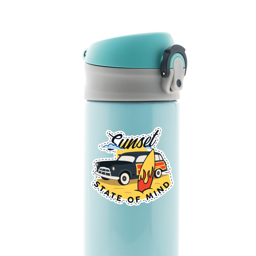 Sunset State of Mind Travels Stickers