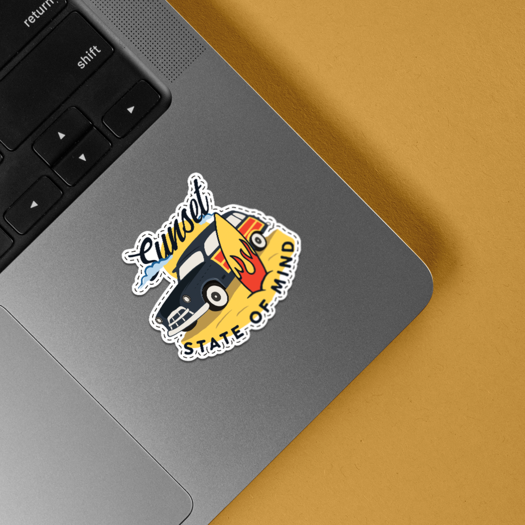 Sunset State of Mind Travels Stickers