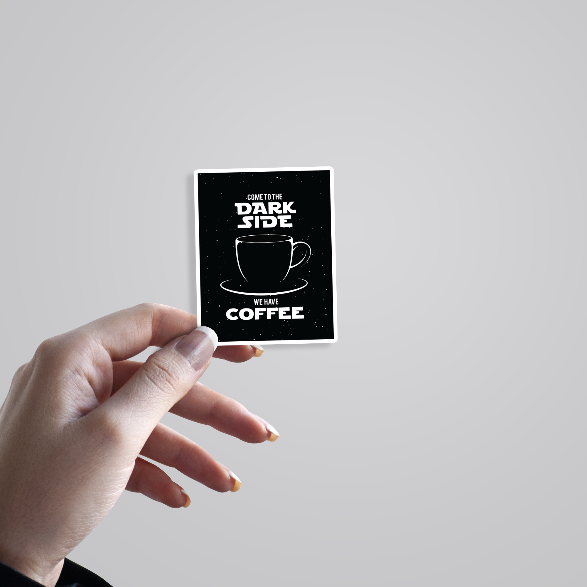 Fomo Store Stickers Witty Come to the Dark Side, We have Coffee