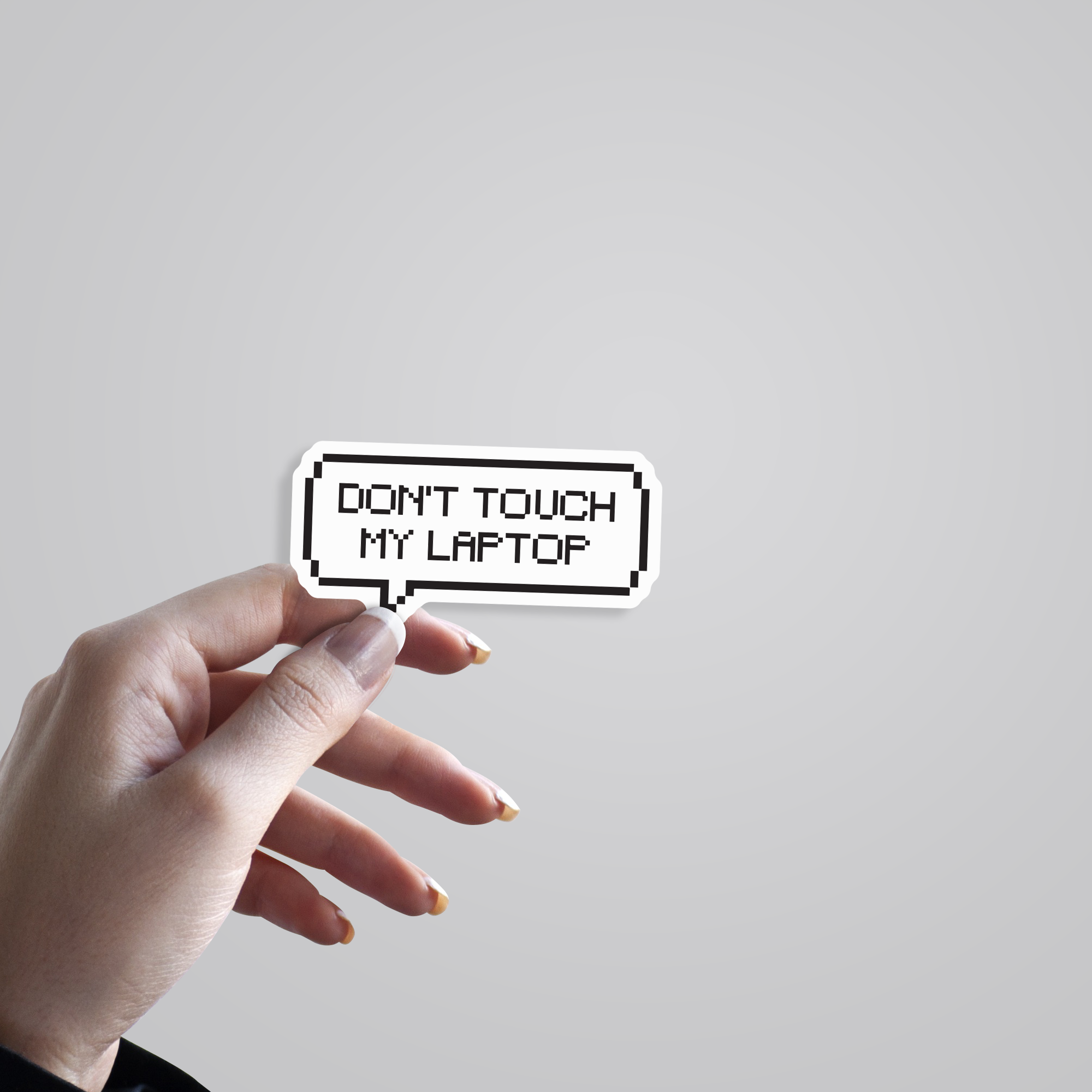 Fomo Store Stickers Witty Don't Touch My Laptop