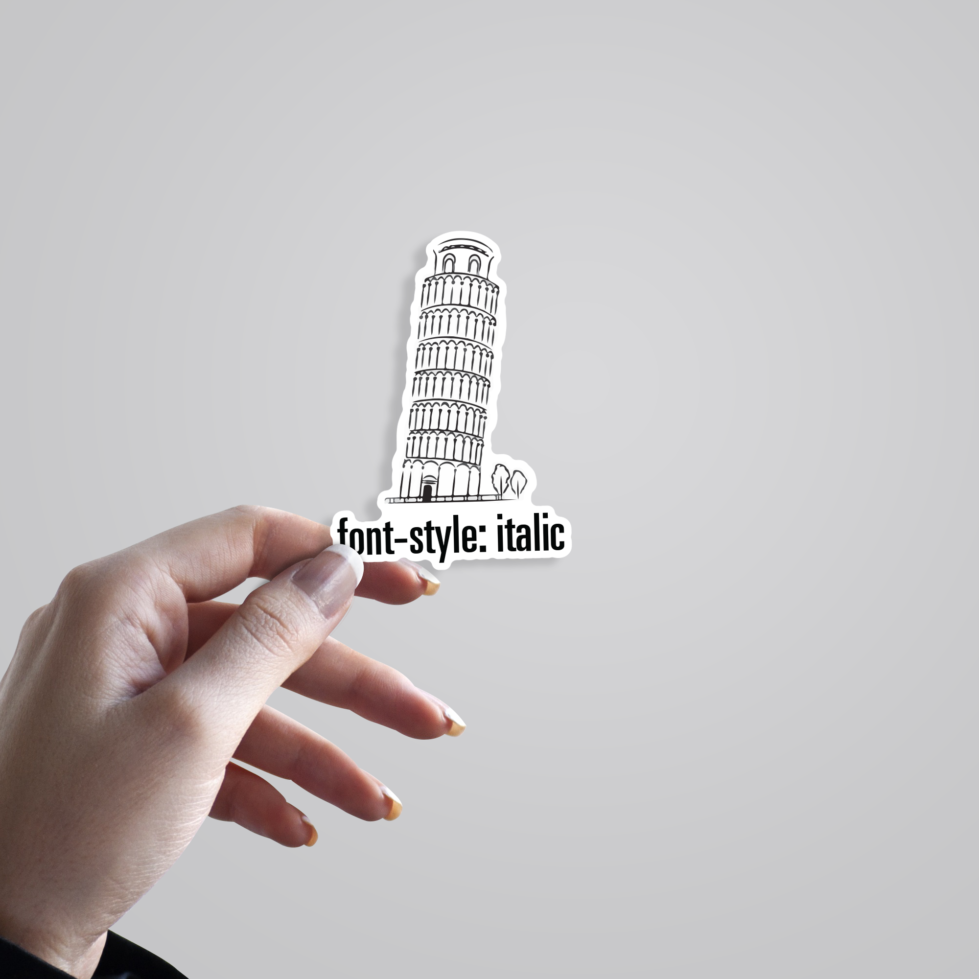 Fomo Store Stickers Witty Font Style Italic