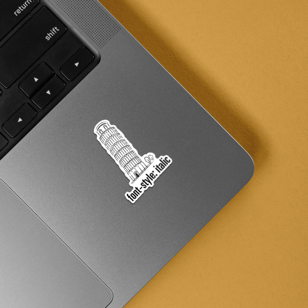 Font Style Italic Witty Stickers