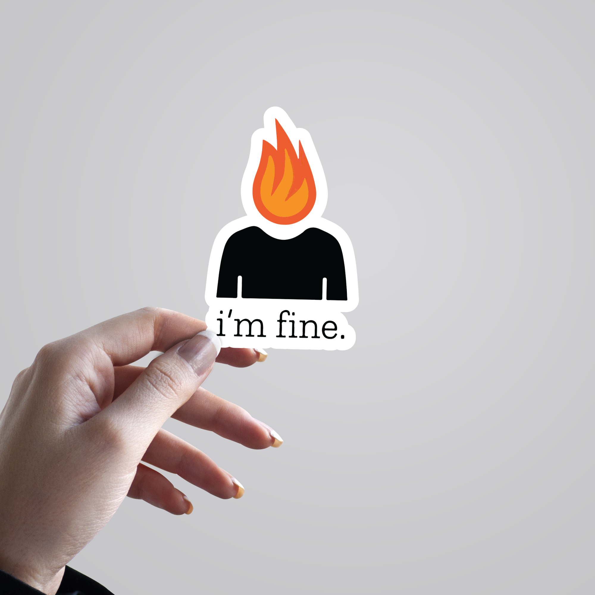 Fomo Store Stickers Witty I'm Fine