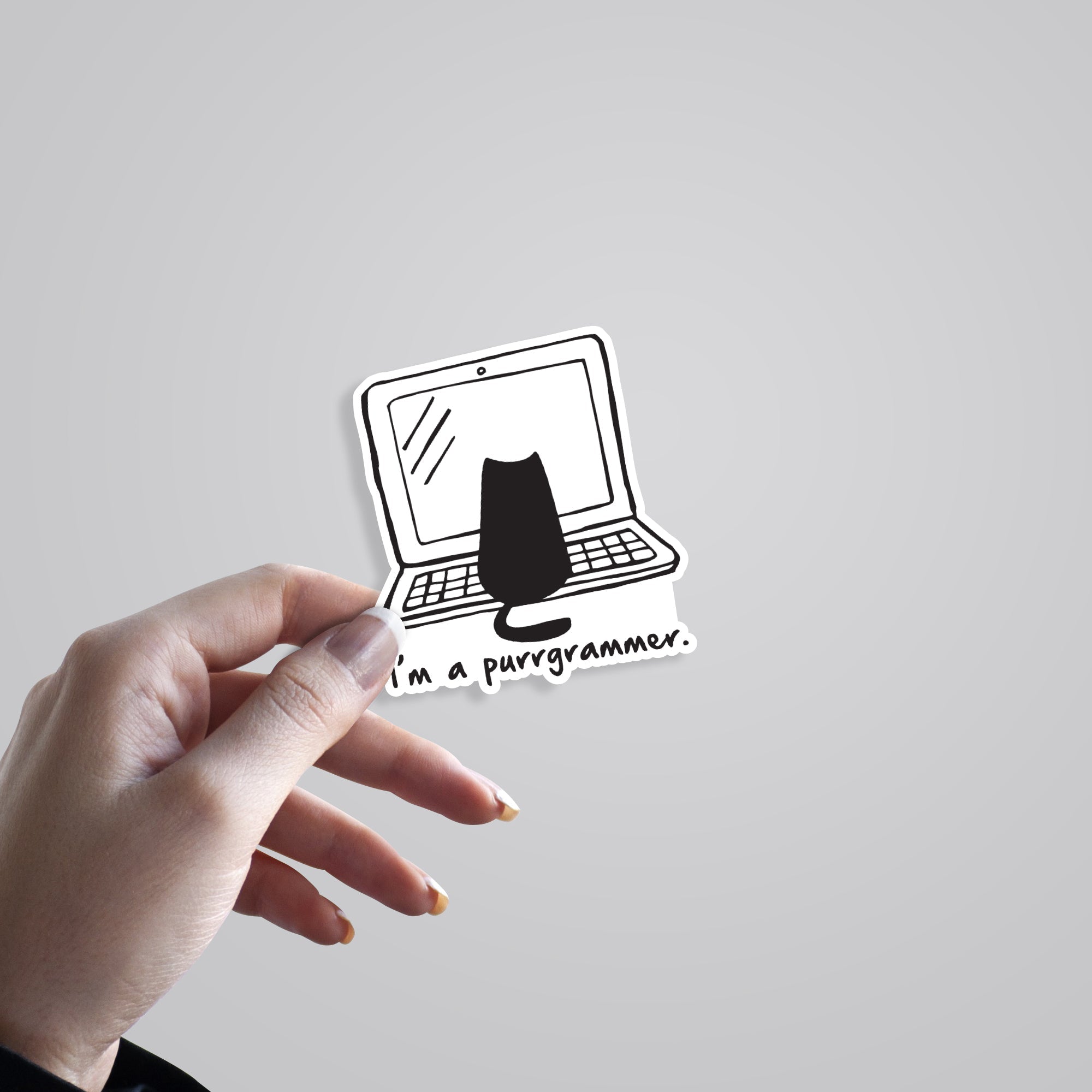 I'm a Purrgrammer Witty Stickers