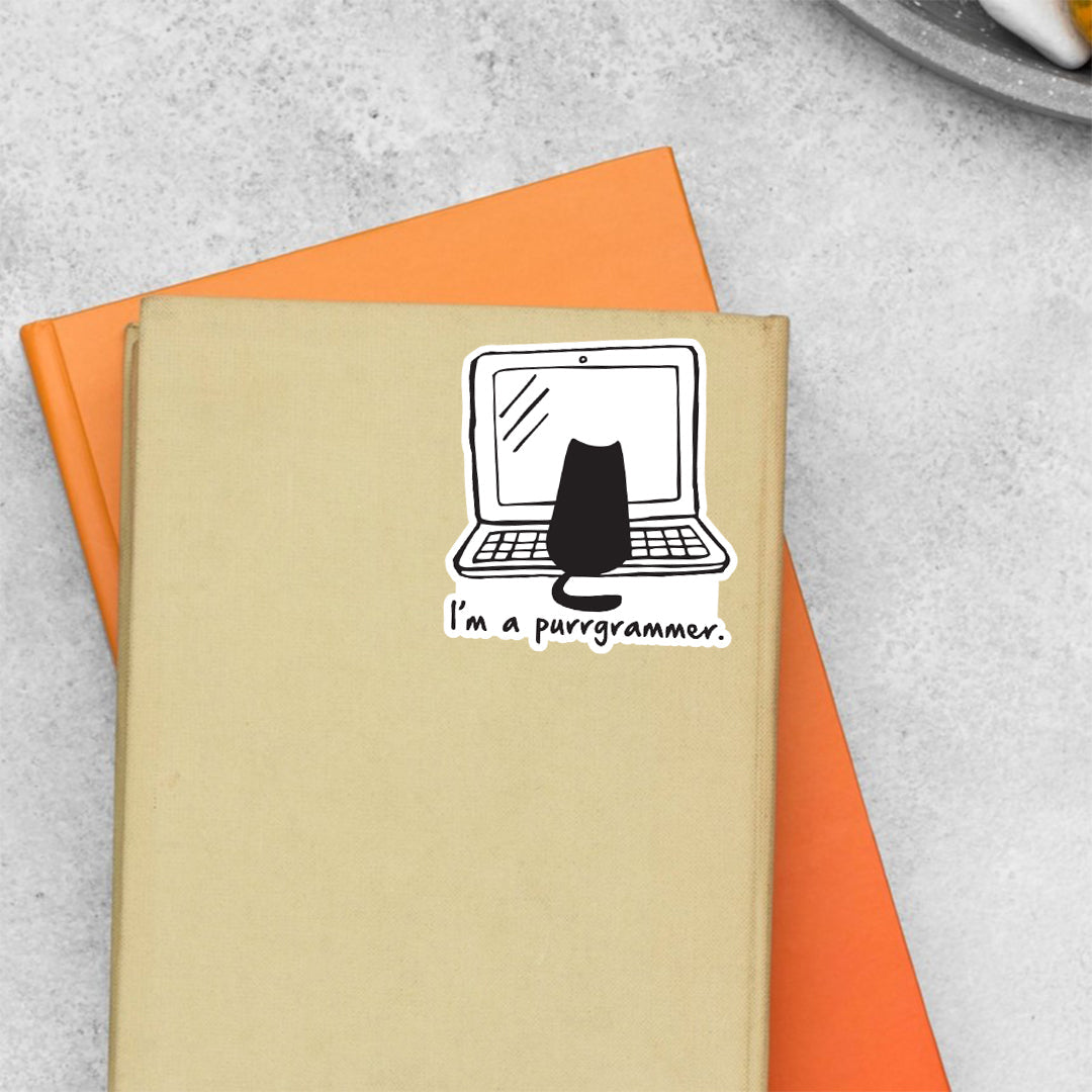 I'm a Purrgrammer Witty Stickers