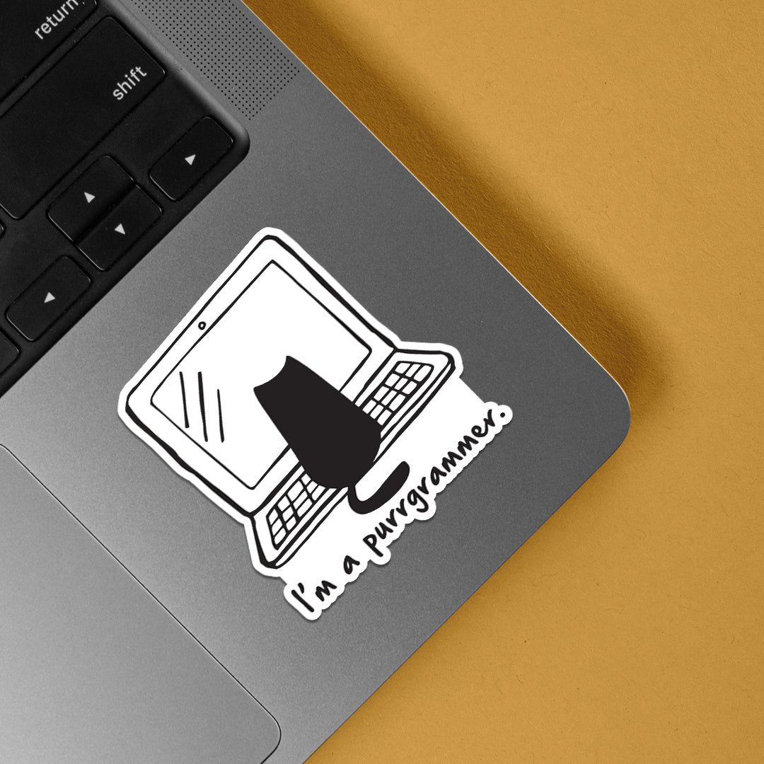 I'm a Purrgrammer Witty Stickers